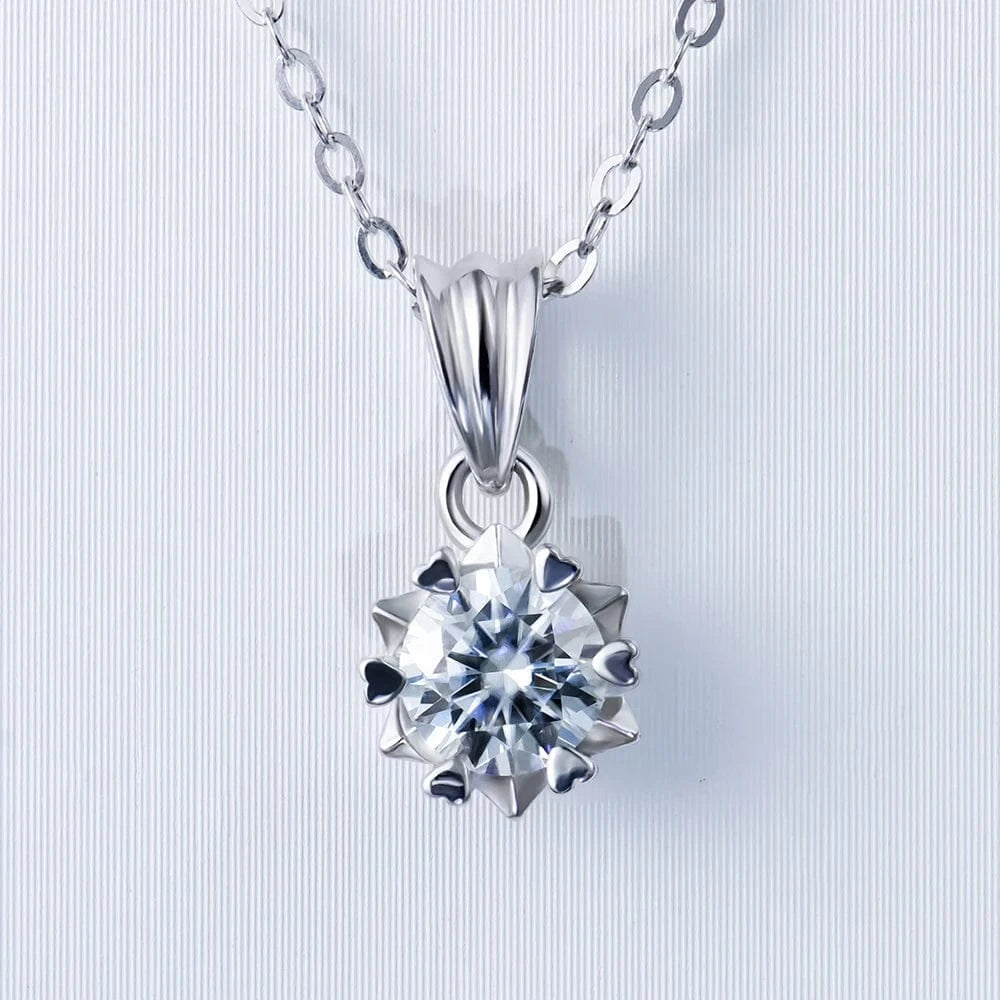 P58HD0621-5.0 Wholesale Moissanite Jewelry  925 Silver Fine Jewelry pendant necklace Classical Chain Pendant Necklace for women