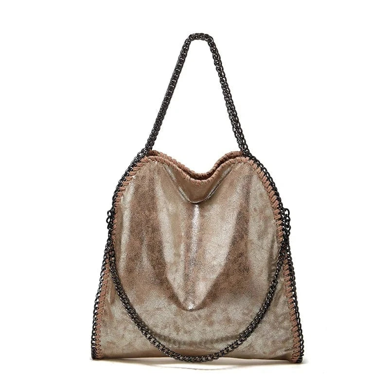 pale pinkish-grey Large Capacity Retro Crossbody Bucket Tote Bag Women New Style Solid Color Zipper Closure Polyester Lining Vintage Logo Pattern