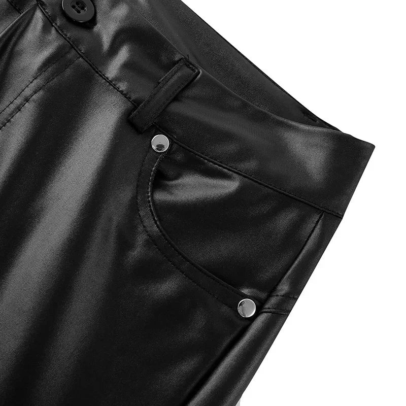 Pants PU Leather High Waist Bodycon Pencil Style Casual Chic Everyday Wear Comfort - SN Wigs & More