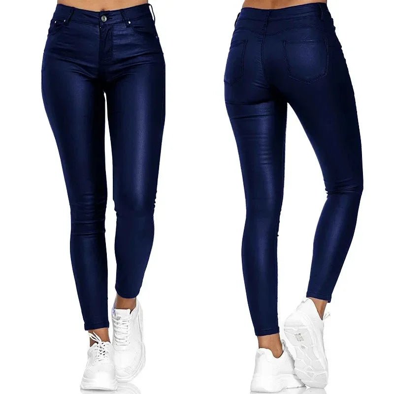 Pants PU Leather High Waist Bodycon Pencil Style Casual Chic Everyday Wear Comfort - SN Wigs & More