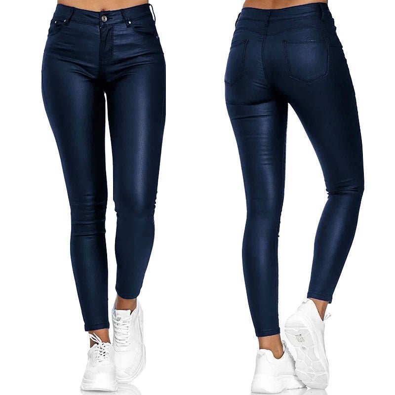 Pants PU Leather High Waist Bodycon Pencil Style Casual Chic Everyday Wear Comfort - SN Wigs & More