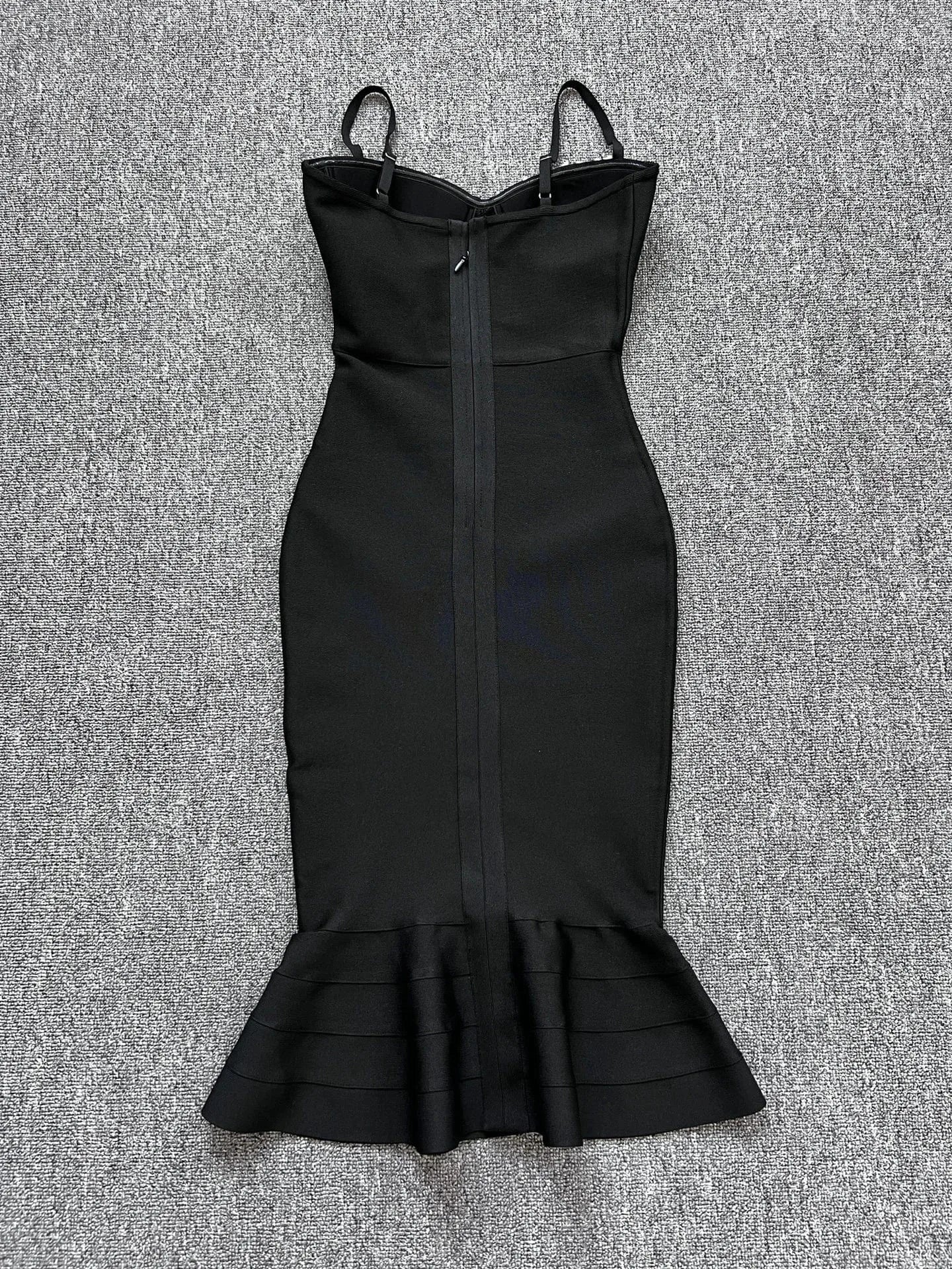 Party Wear Crystal Dresses Rhinestone Stretch Bandage Fish Tail Dress for Women