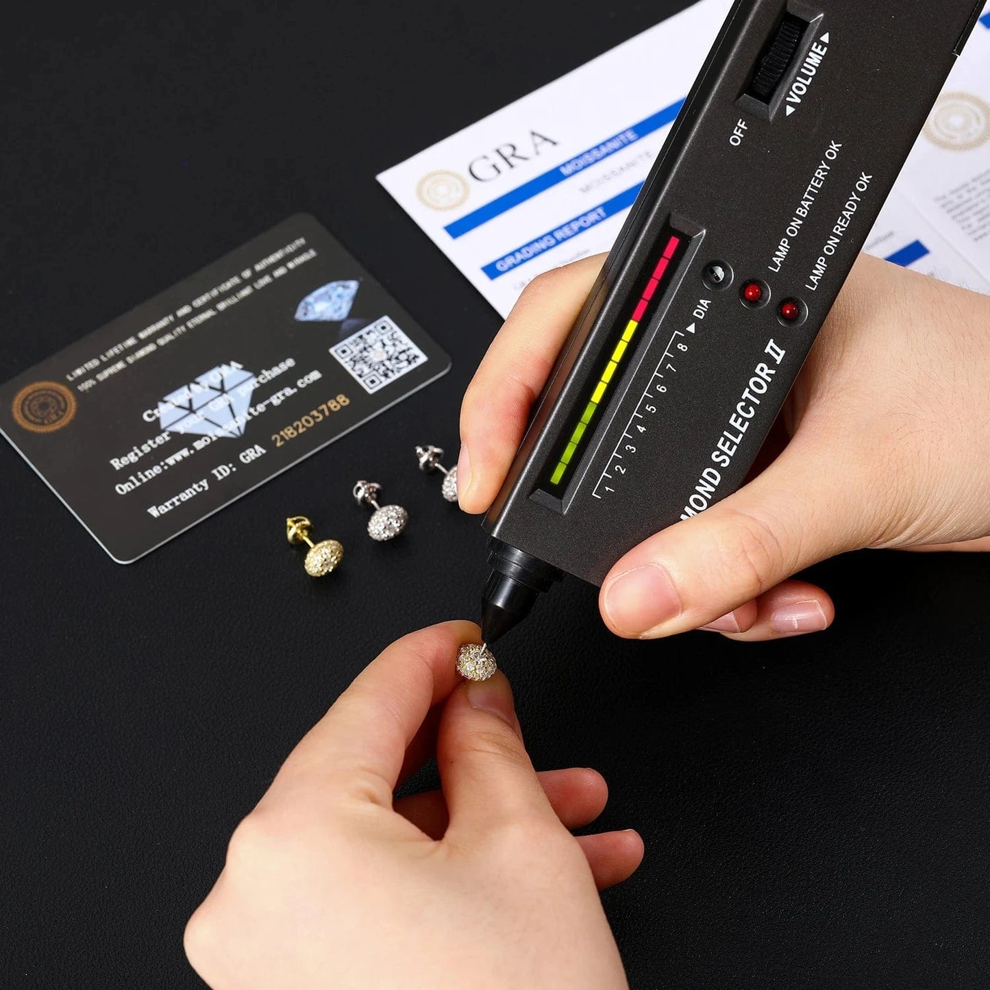 Pass Diamond Tester VVS Moissanite Earrings Hypoallergenic 925 Sterling Silver Men Women Jewelry Wholesale Price White Gold