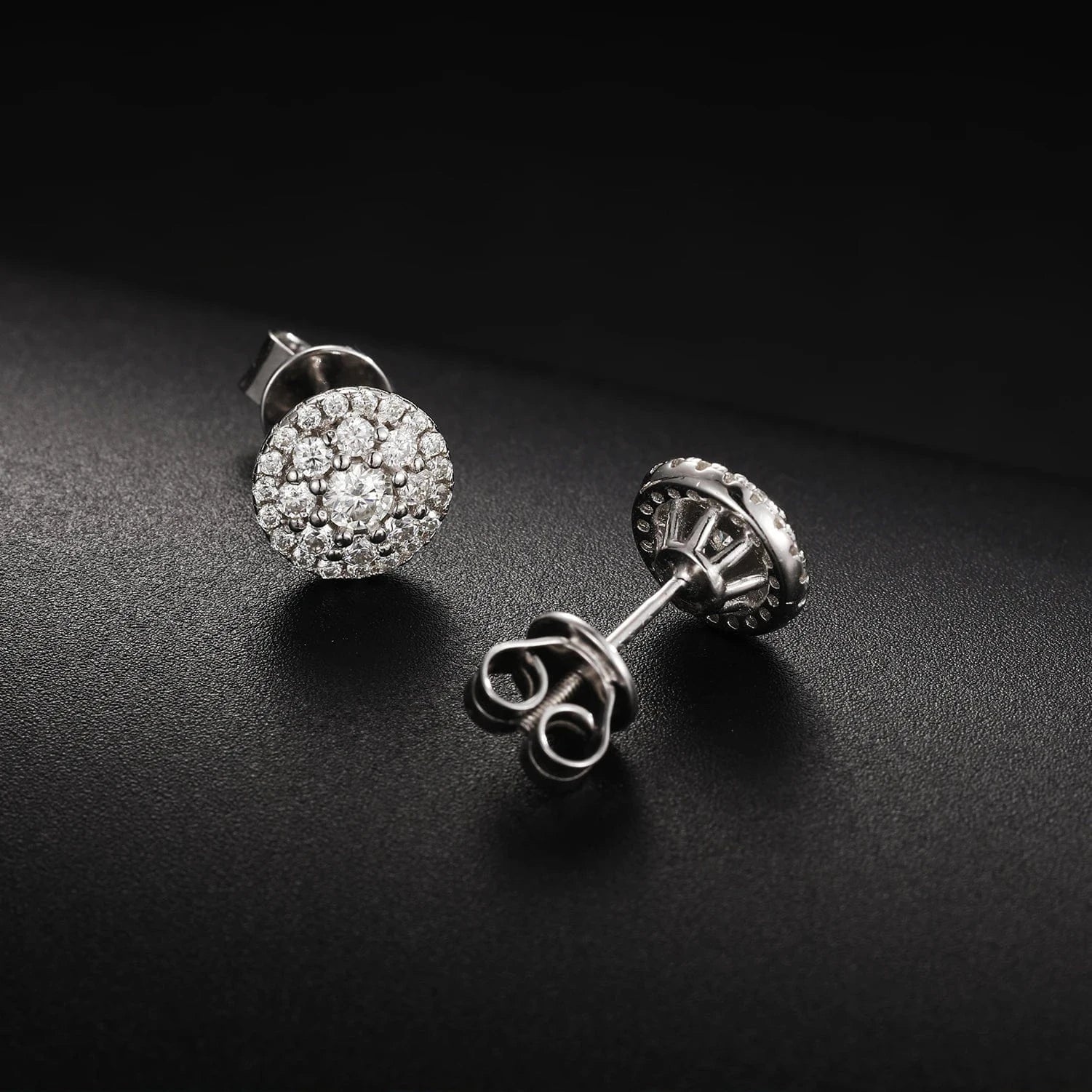 Pass Diamond Tester VVS Moissanite Earrings Hypoallergenic 925 Sterling Silver Men Women Jewelry Wholesale Price White Gold