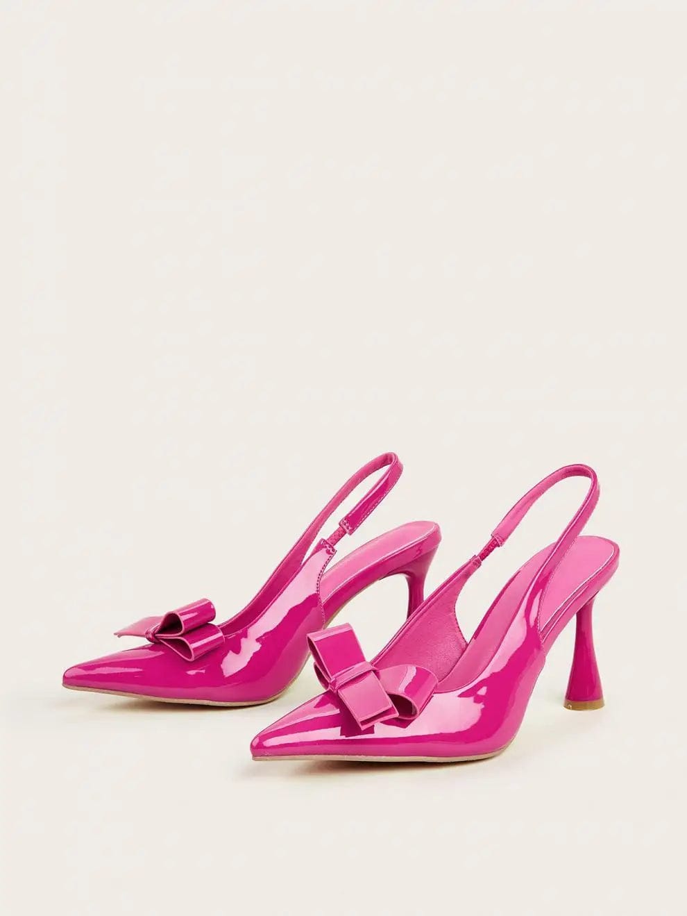PDEP sling back strap  women's shoes with thin heels and closed elegant bow point toe ladies high heel pump shoes 2023