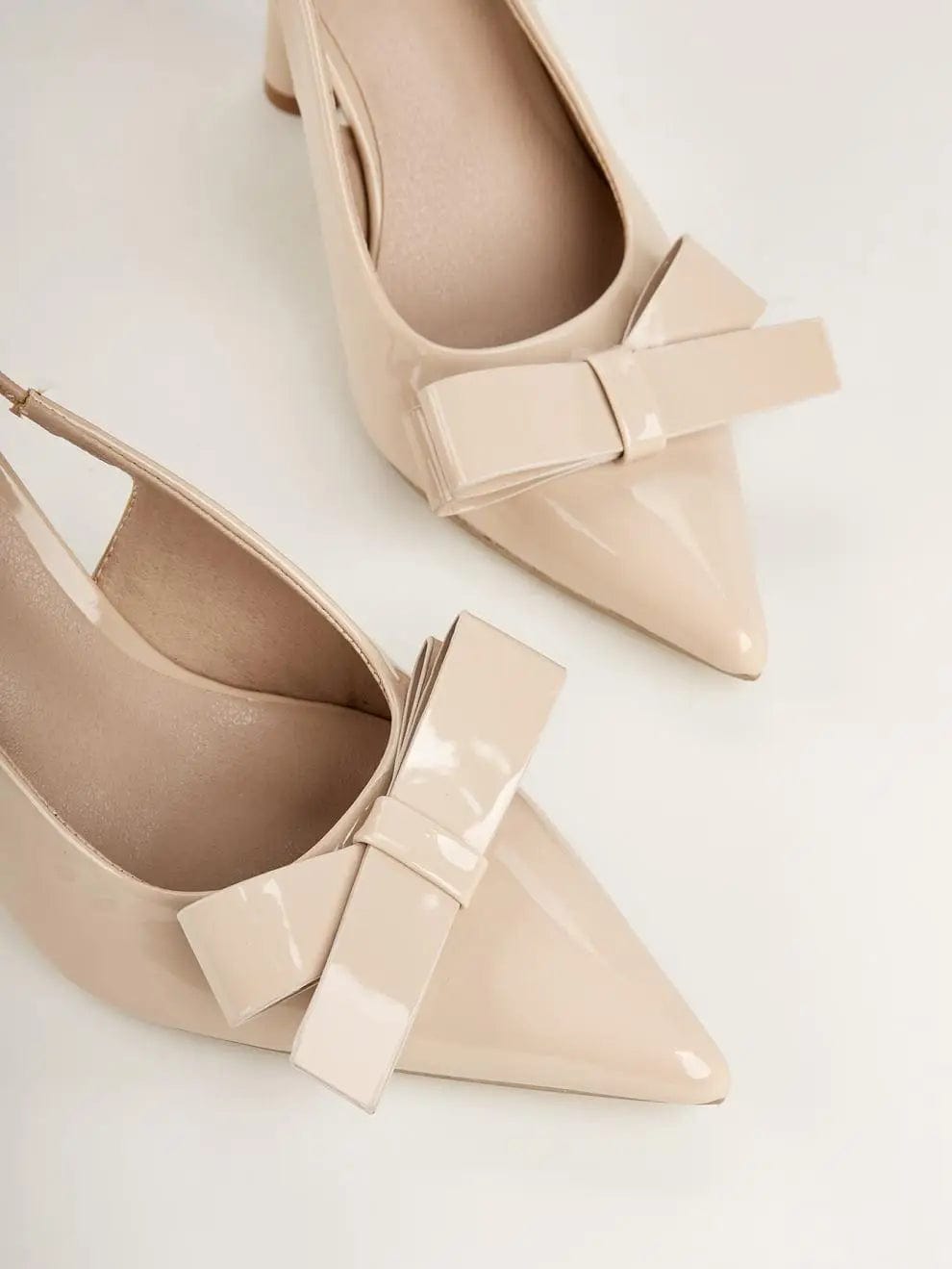 PDEP sling back strap  women's shoes with thin heels and closed elegant bow point toe ladies high heel pump shoes 2023