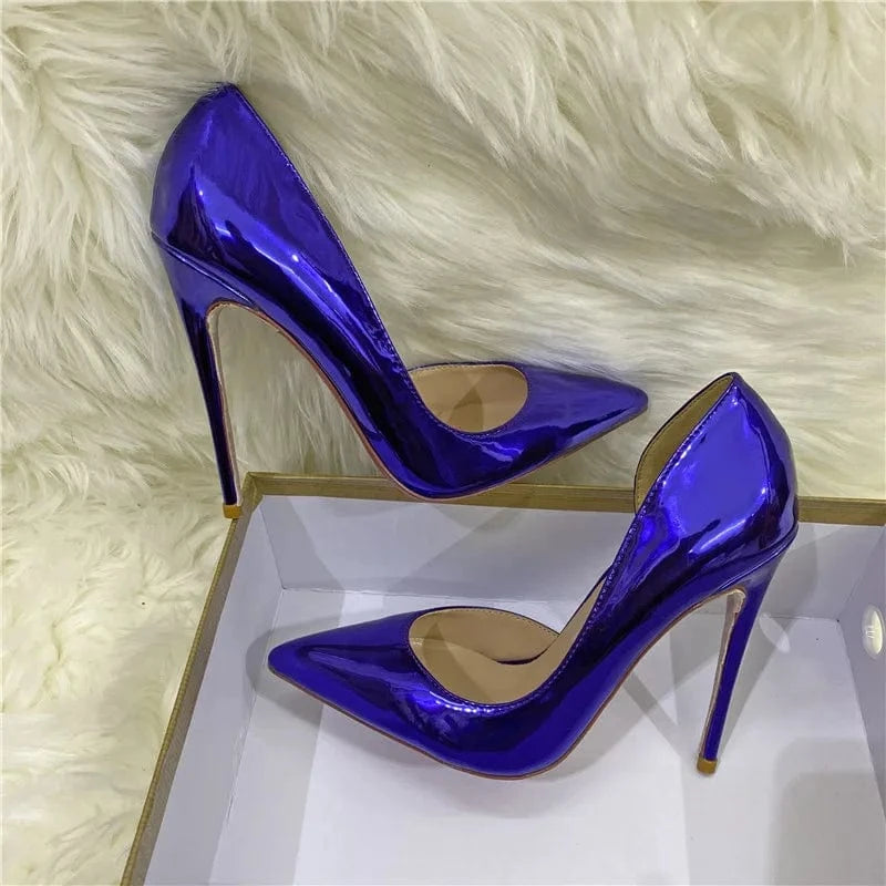 PDEP wholesale point toe patent leather side-empty  women high heels  pointed stiletto thin heels women 2023 luxury shoes