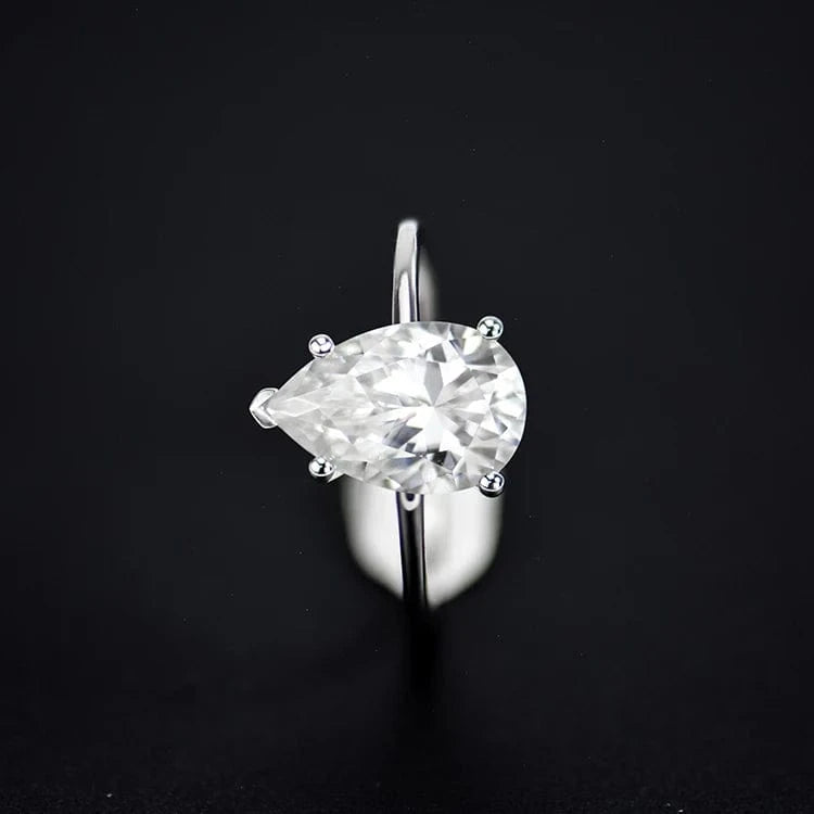 Pear shape moissanite gemstone with GRA  high quality lady's ring pear cut S925 women jewelry