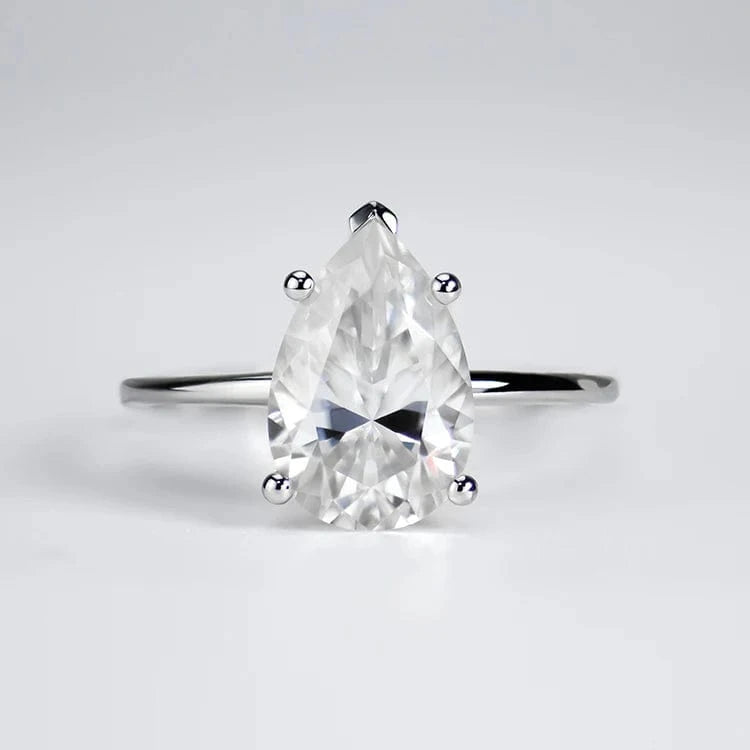 Pear shape moissanite gemstone with GRA  high quality lady's ring pear cut S925 women jewelry