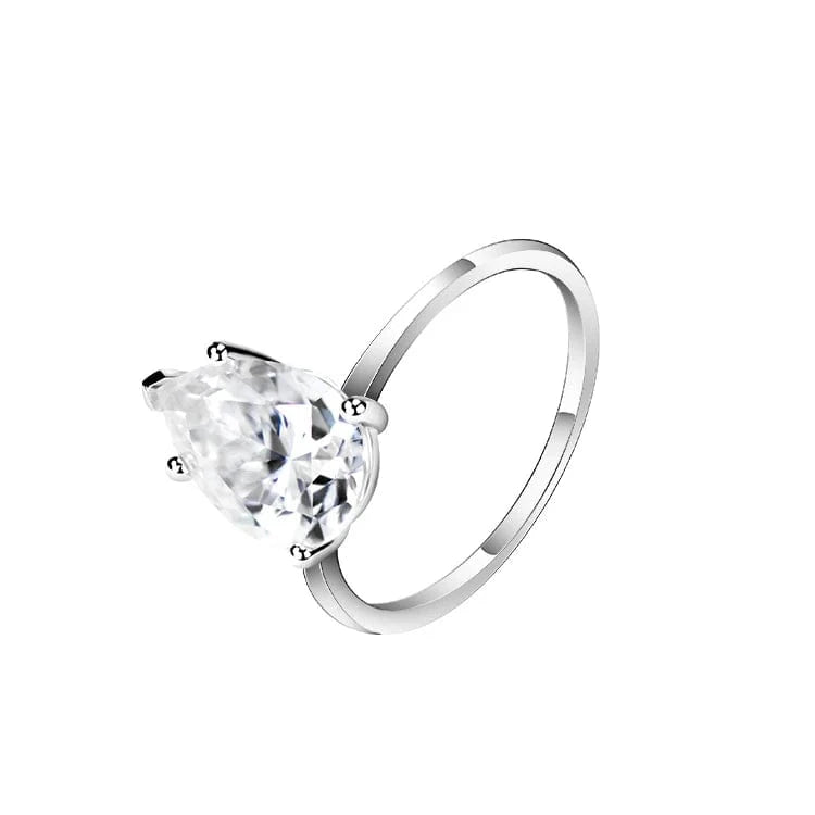 Pear shape moissanite gemstone with GRA  high quality lady's ring pear cut S925 women jewelry