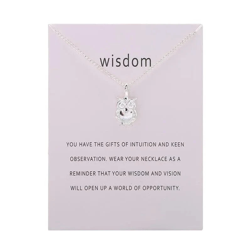 pendant / 6150-silver Fashion Jewelry Korean Necklace Hot Color Glaze Wisdom Owl Pendant Choker Necklace for Women Girl