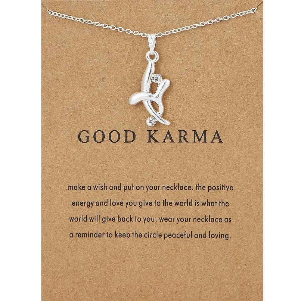 pendant / 6222-silver Fashion Jewelry Korean Necklace I Love You Card Message Diamond Heart Rose Dolphin Pendant Necklace