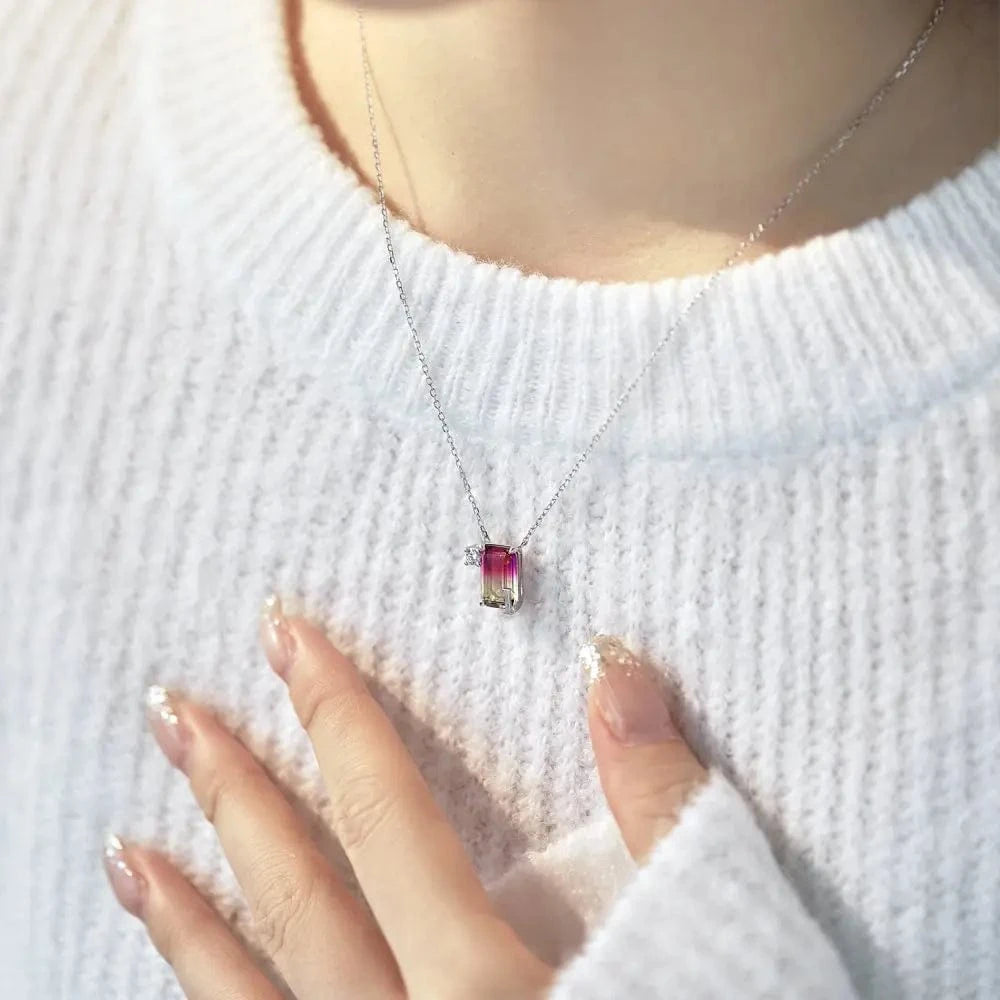 Personalized 925 Silver Charm Link Chain Jewelry Alphabet Cubic Zirconia 26 Letter A-Z Initial Necklace Pendant Necklaces