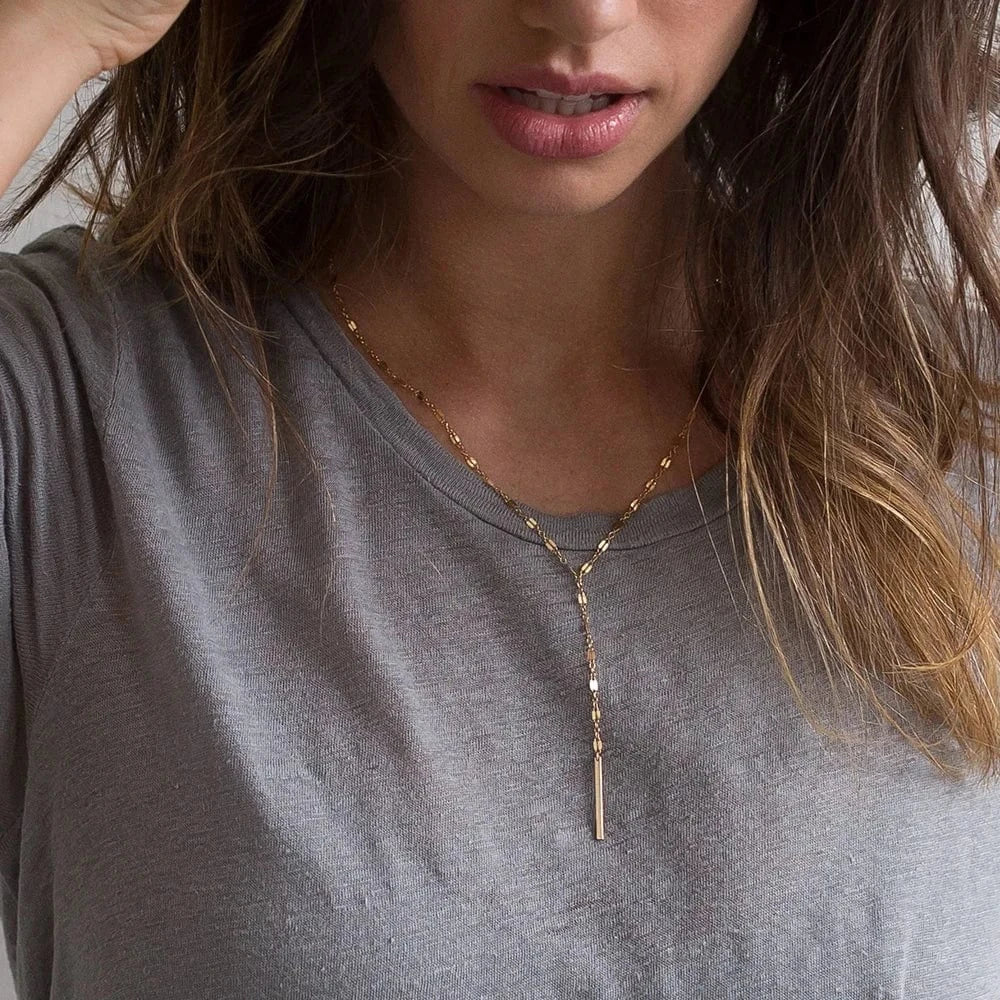 Personalized stainless steel necklace thick gold sweater chain necklace women fine jewelry