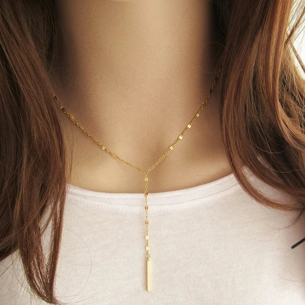 Personalized stainless steel necklace thick gold sweater chain necklace women fine jewelry