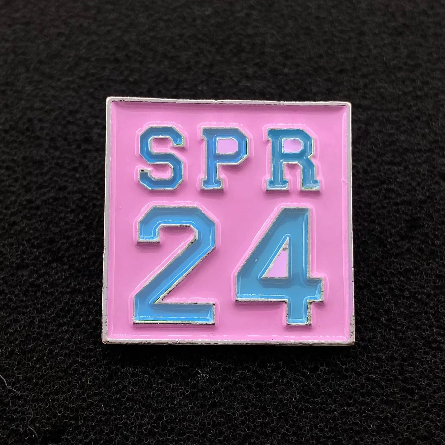 pin / blue words on pink Greek Sorority Colorful SPR 24 Spring Enamel Brooches Pins Brooches Jewelry Brooch Lapel Pin Women's Jewelry