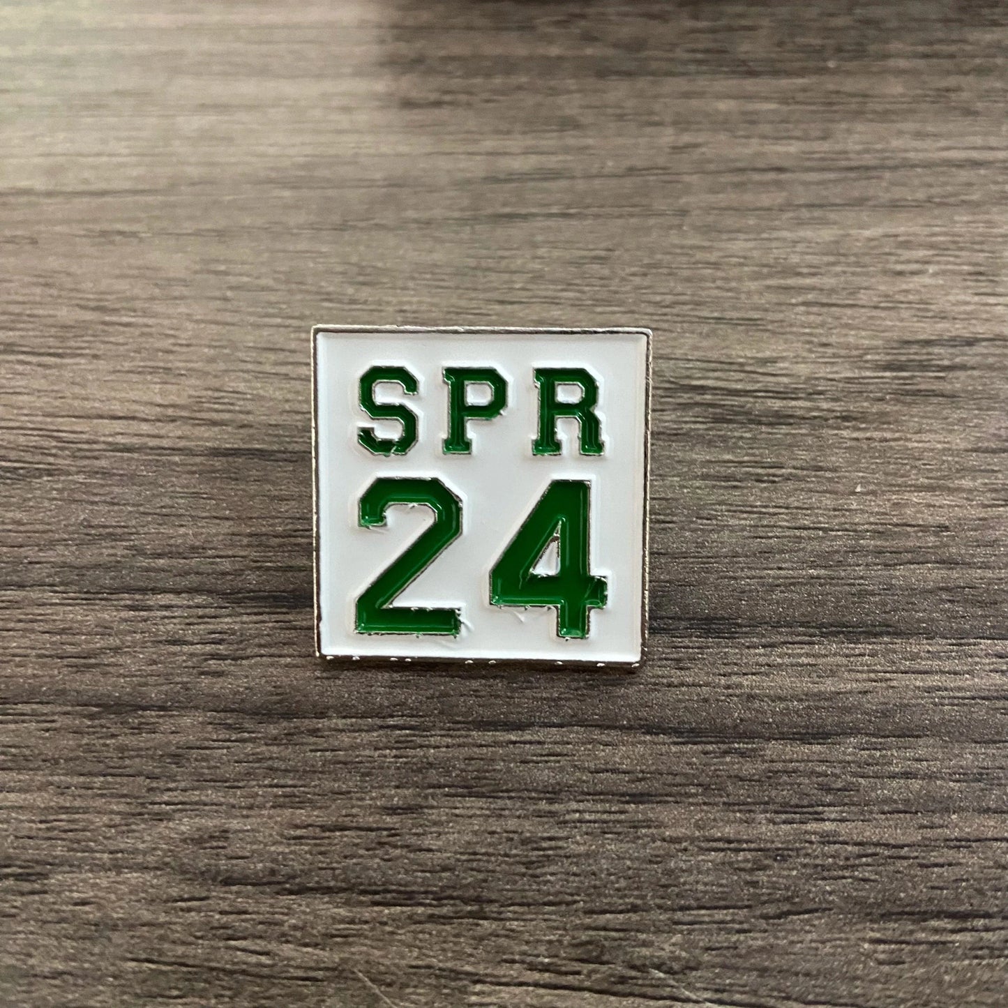 pin / Green words on white Greek Sorority Colorful SPR 24 Spring Enamel Brooches Pins Brooches Jewelry Brooch Lapel Pin Women's Jewelry