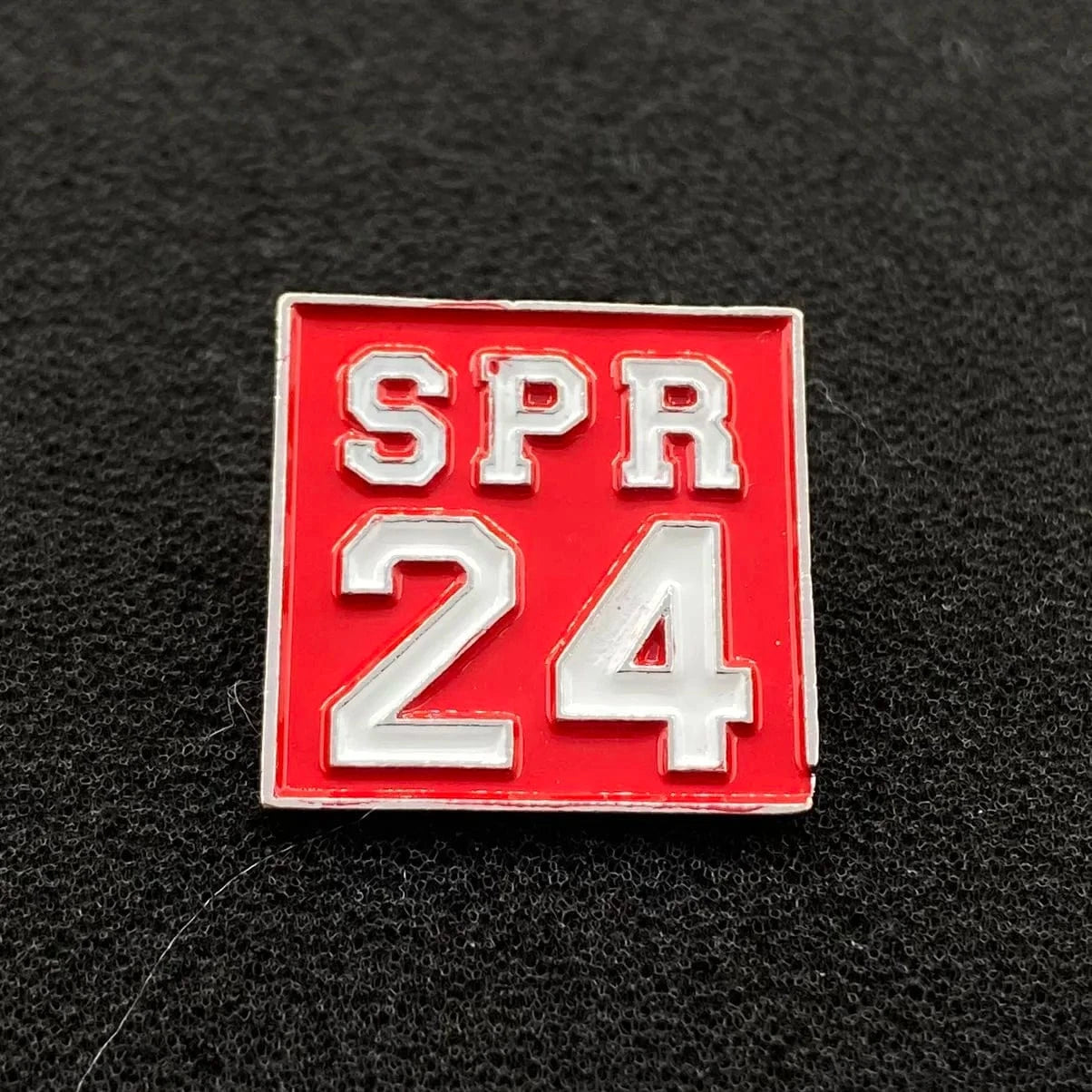 pin / White words on red Greek Sorority Colorful SPR 24 Spring Enamel Brooches Pins Brooches Jewelry Brooch Lapel Pin Women's Jewelry