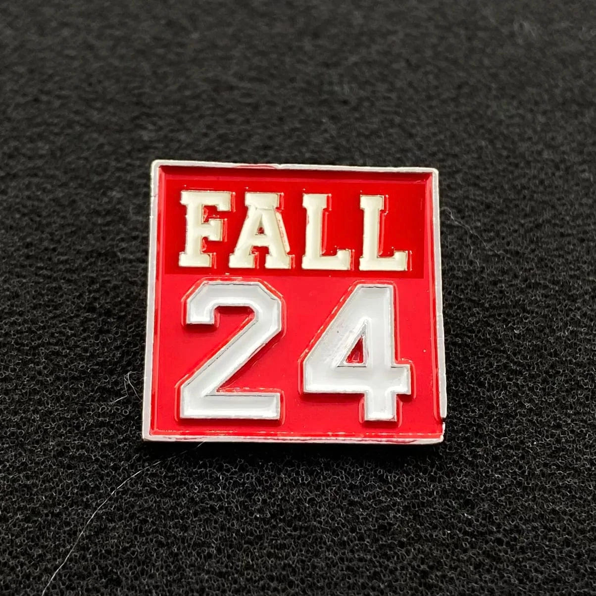 pin / White words on red Greek Sorority Delta Aka Green And Pink Spring 25 Brooch Pin Zeta Square Red And White FALL 24 Lapel Pin Jewellery Brooches