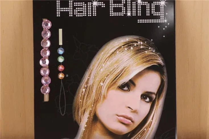 Pink 8pcs/lot Blinger Deluxe Set, Radiance Collection Bling Hair Jewelry Comes with Glam Styling Tool Click Hair Bling