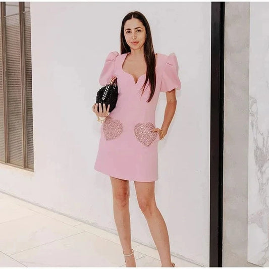 Pink Cami Evening Party Women's Patchwork Dresses 2024 Dresses Lady Women Elegant Spring Women Clothes