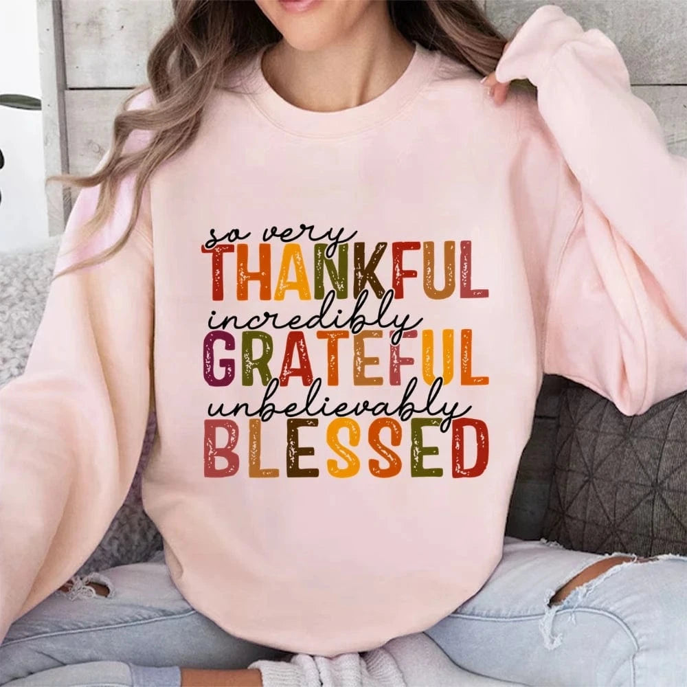 Pink / S Simple Letter Print Sweatshirt Crew Neck Jumper Unisex Street Casual Wear Long Sleeve Warm Autumn Top New 2024 Fashion