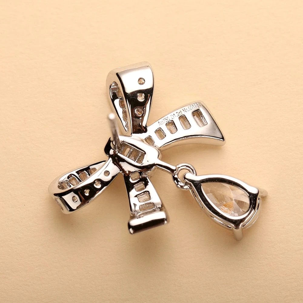 Platinum Fine workmanship women's lovely bow smart Earrings Korean temperament Earrings