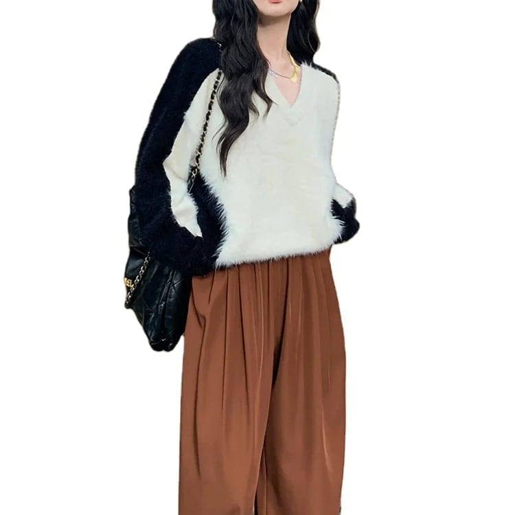 plus size / 1 2024 Spring new arrival long sleeve jumper color crush cable knit pullover simplicity women sweater  jumper