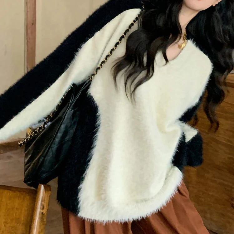 plus size / 1 2024 Spring new arrival long sleeve jumper color crush cable knit pullover simplicity women sweater  jumper