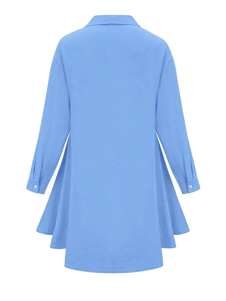 Plus Size 2025 Spring Summer New Women's Solid Color Single Breasted Lapel Tops Long Sleeve Loose Casual Shirt