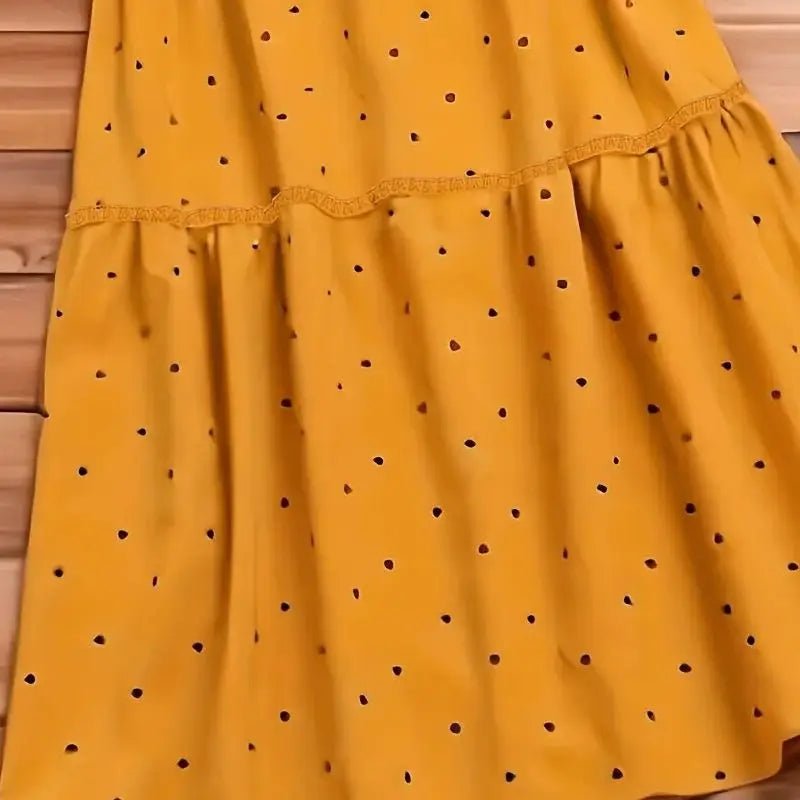Plus Size Dress + Polka Dot Print With Drawstring Waist + Prairie Chic Vintage Inspired - SN Wigs & More