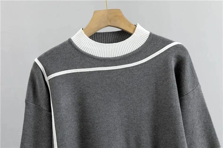 Plus Size Fashion Suit Women Spring And Fall 2024 New Casual Knitting Two-Piece Set