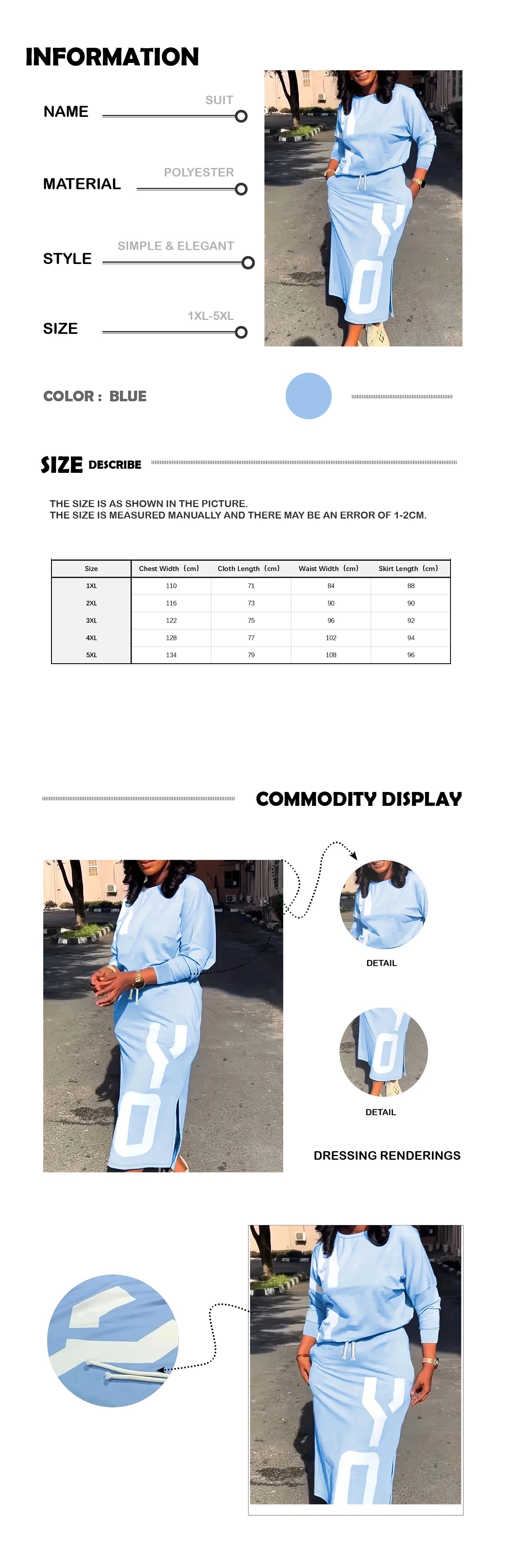 Plus Size Two Piece Set Letter Print Round Neck Long Sleeve Sporty Casual Everyday Style - SN Wigs & More