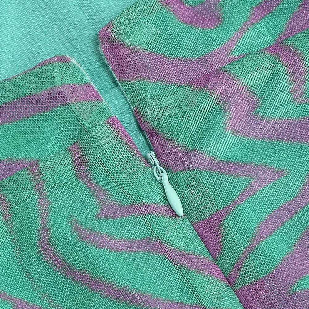 Polynesian Summer Fashion Style Women's Slip Chest Wrap Vintage Print Design Backless Hollow Out Elegant Sleeveless Dress