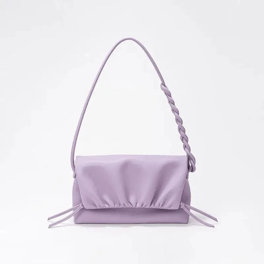 Portable Cowhide Leather Underarm Bag Fashion Drawstring Crossbody Bag Luxury Design Genuine Leather Shoulder Bags for Women