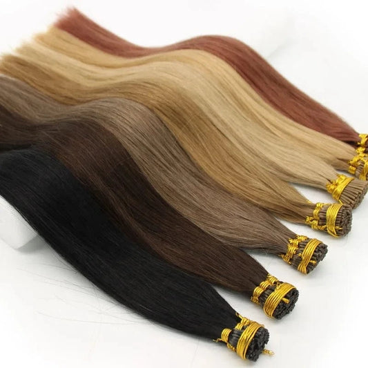 Pre Bonded Keratin Stick I Tip Remy Human Hair Extensions 16-24" Straight 100s i tip hair extensions human hair