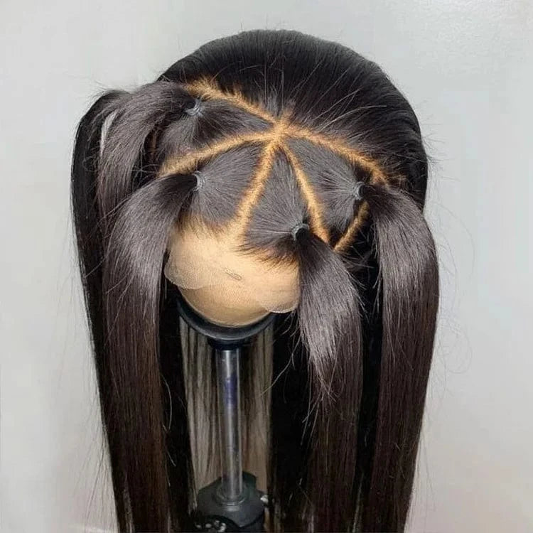 Pre Plucked Full Lace Front Wig Natural Brazilian Raw Virgin Hair Human Hair Transparent Full Lace Wigs