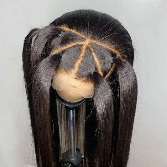 Pre Plucked Full Lace Front Wig Natural Brazilian Raw Virgin Hair Human Hair Transparent Full Lace Wigs