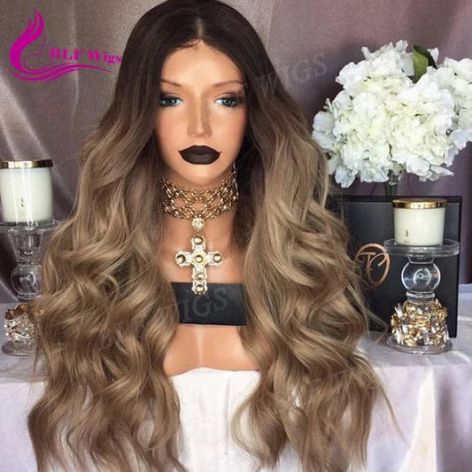 pre plucked lace wigs natural hair line, two colour remy lace wigs, full lace wig with baby hair
