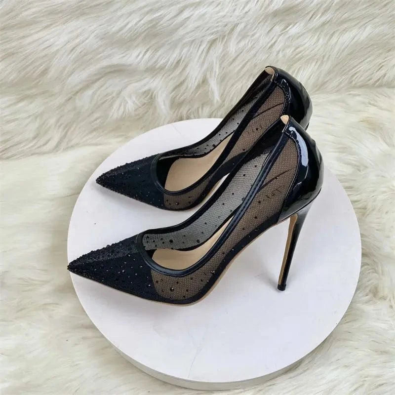 Pretty Mesh Chaussures-Femm Talon Fashion. Trending Job Shoes Studded  Sexy Stiletto Women's High Heels