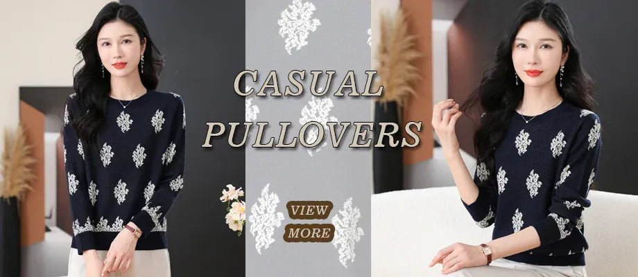 Print Sweater Dress Woman 2025 Autumn Winter Pullover Femme Women Clothing Long Sleeve Top Casual Long Knitwear Sweaters - SN Wigs & More