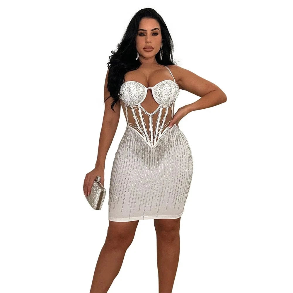 Private label little girls' sequin mesh dress sleeveless with 2024 rhinestone sequin glamorous