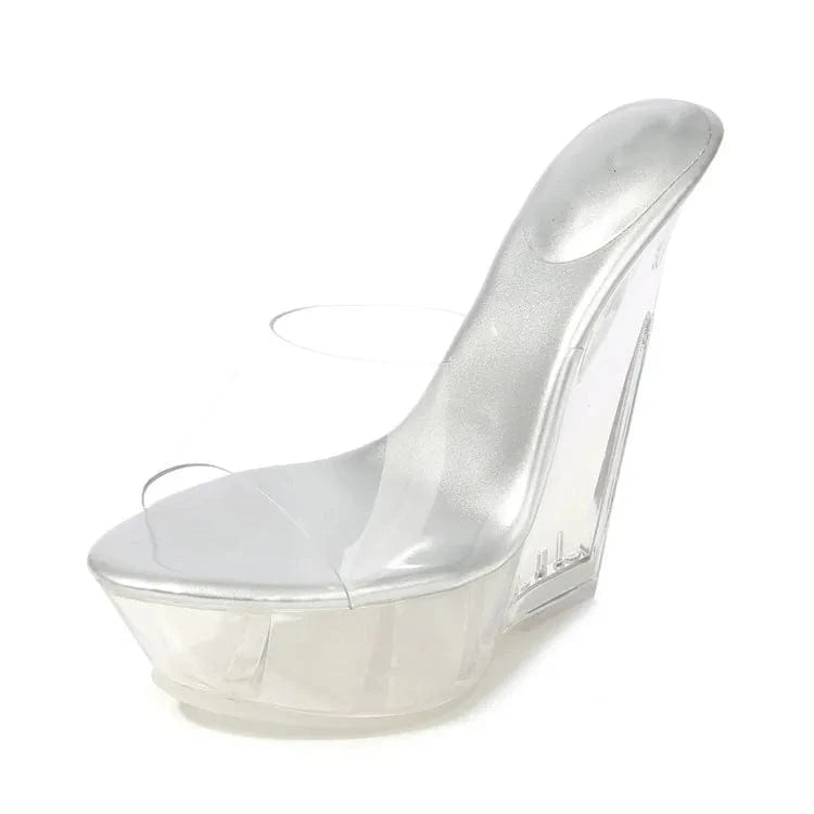 private label trendy transparent sexy womens super high heel sandals