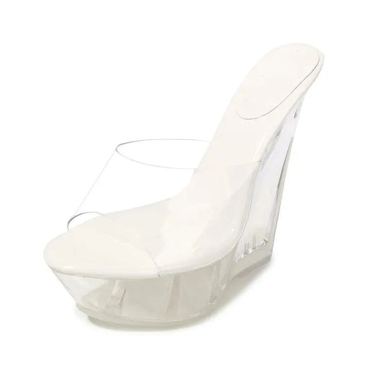 private label trendy transparent sexy womens super high heel sandals