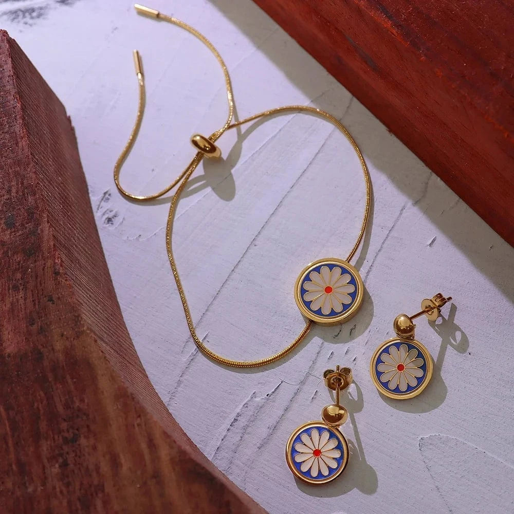 Professional Design Jewelry Sets Gold Stainless Steel Plated Christmas for Women 18K Romantic Geometric Custom Size Acceptable