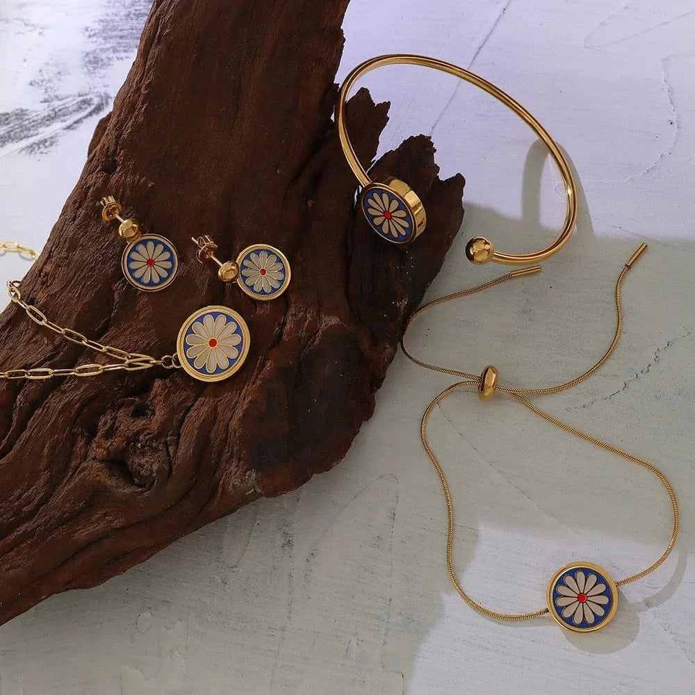 Professional Design Jewelry Sets Gold Stainless Steel Plated Christmas for Women 18K Romantic Geometric Custom Size Acceptable