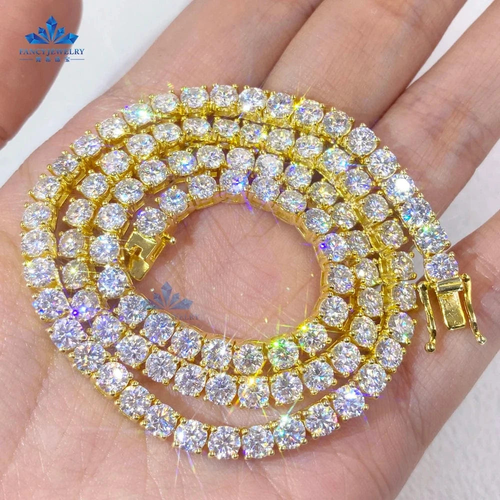 Professional Factory Wholesale D VVS1 Classic White Moissanite 925 Silver Tennis Moissanite Bracelet For Women