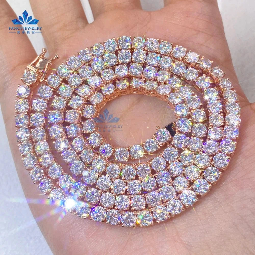 Professional Factory Wholesale D VVS1 Classic White Moissanite 925 Silver Tennis Moissanite Bracelet For Women