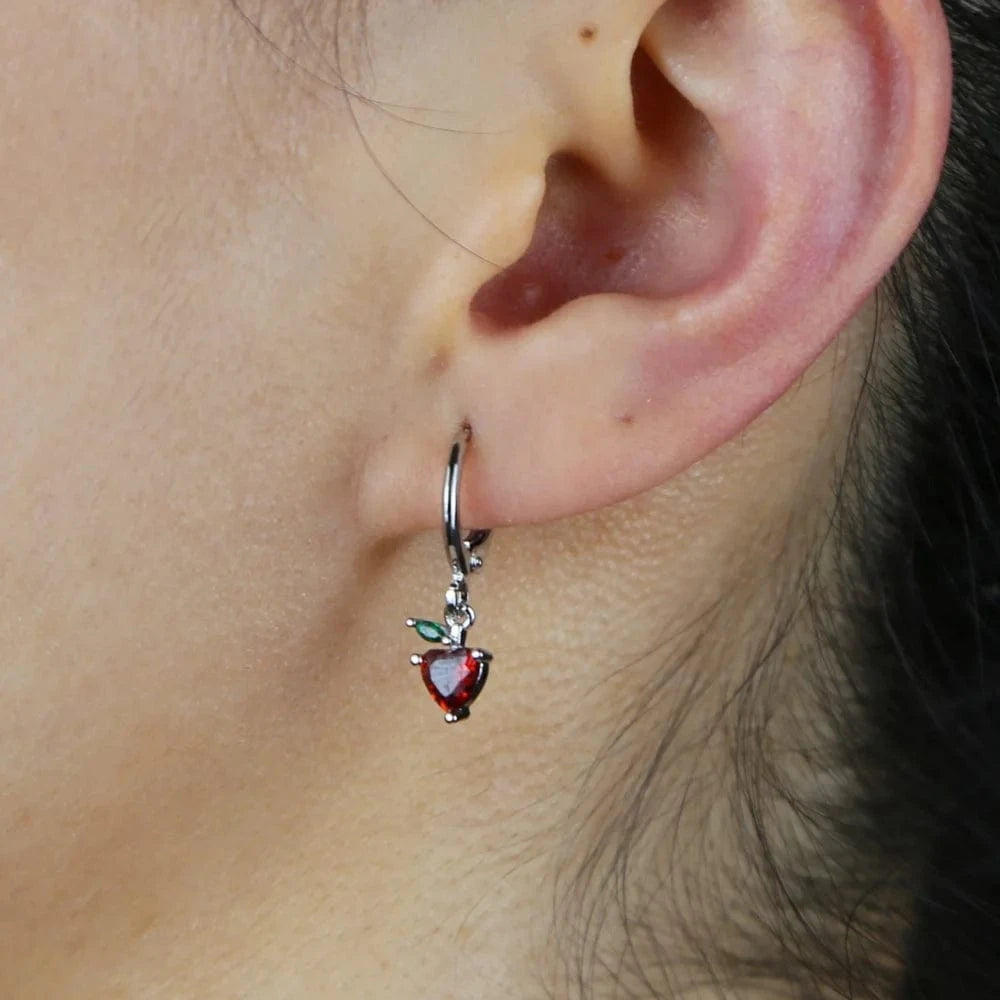 Promotion 2024 summer delicious fruit lovely cute pendant charm small hoop earring girls women