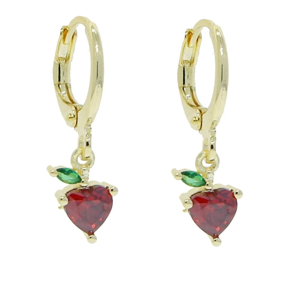 Promotion 2024 summer delicious fruit lovely cute pendant charm small hoop earring girls women